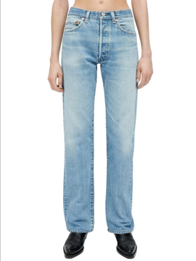 RE/DONE LEVI'S 20 years old refurbished high waist Light Blue Straight leg Jeans